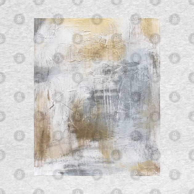 Gold And Grey Textures A4 by Jean Plout Designs